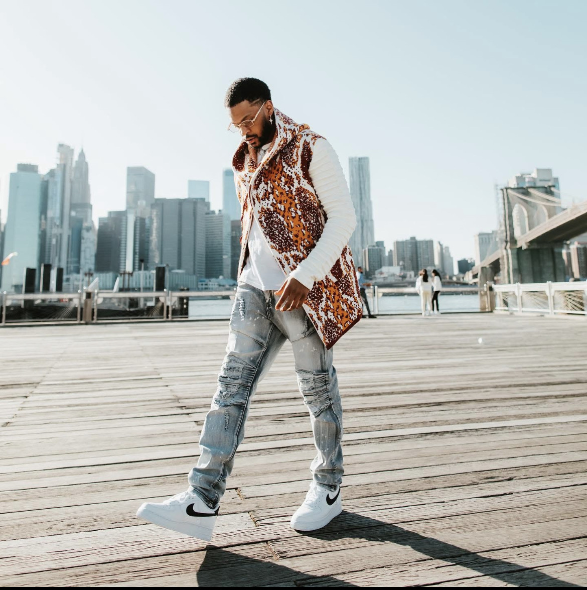 Elijah Burgess by the New York waterfront